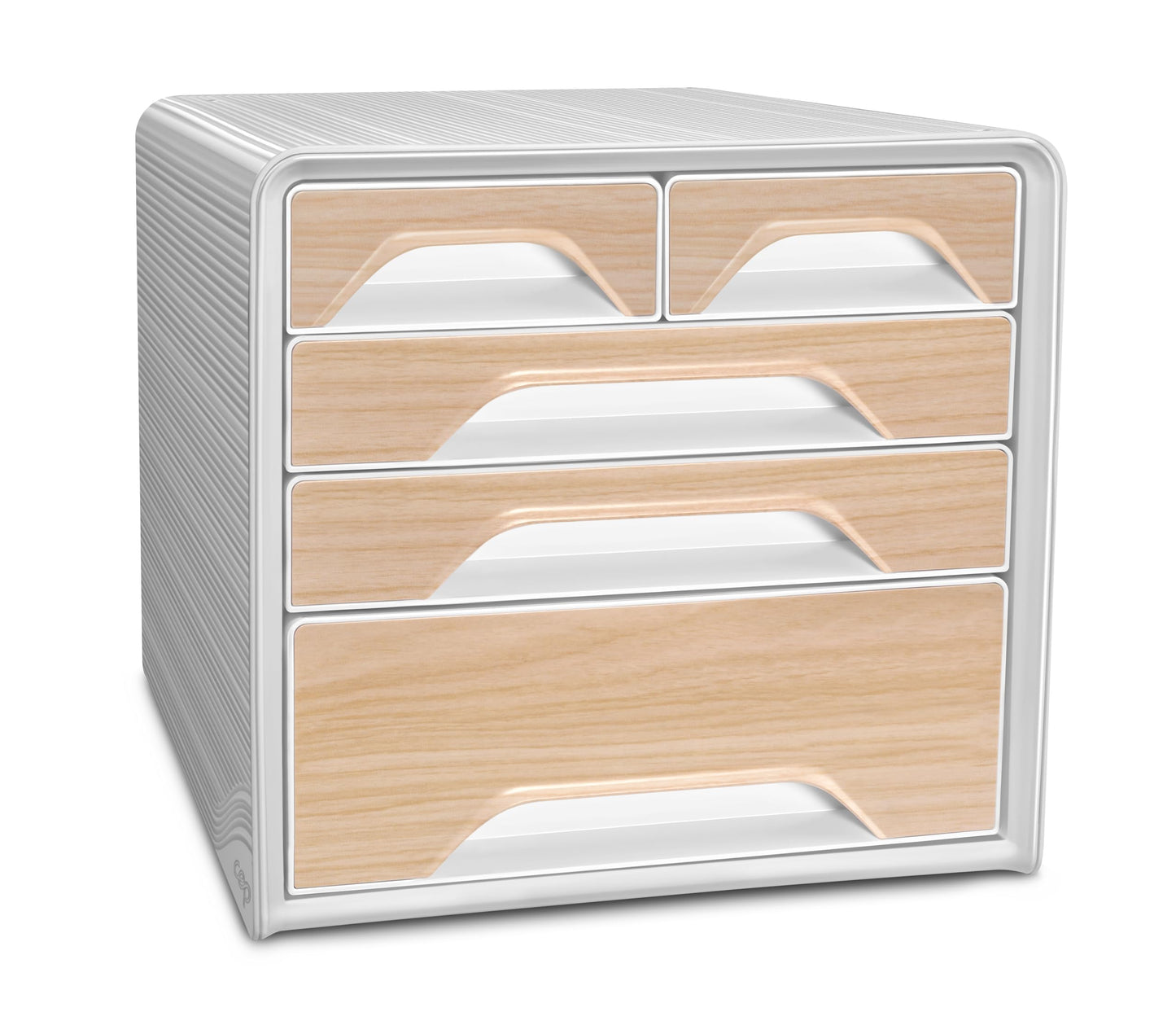CEP Smoove Riviera 5 Drawer Filing Unit Organiser - Water Green/Storm Grey
