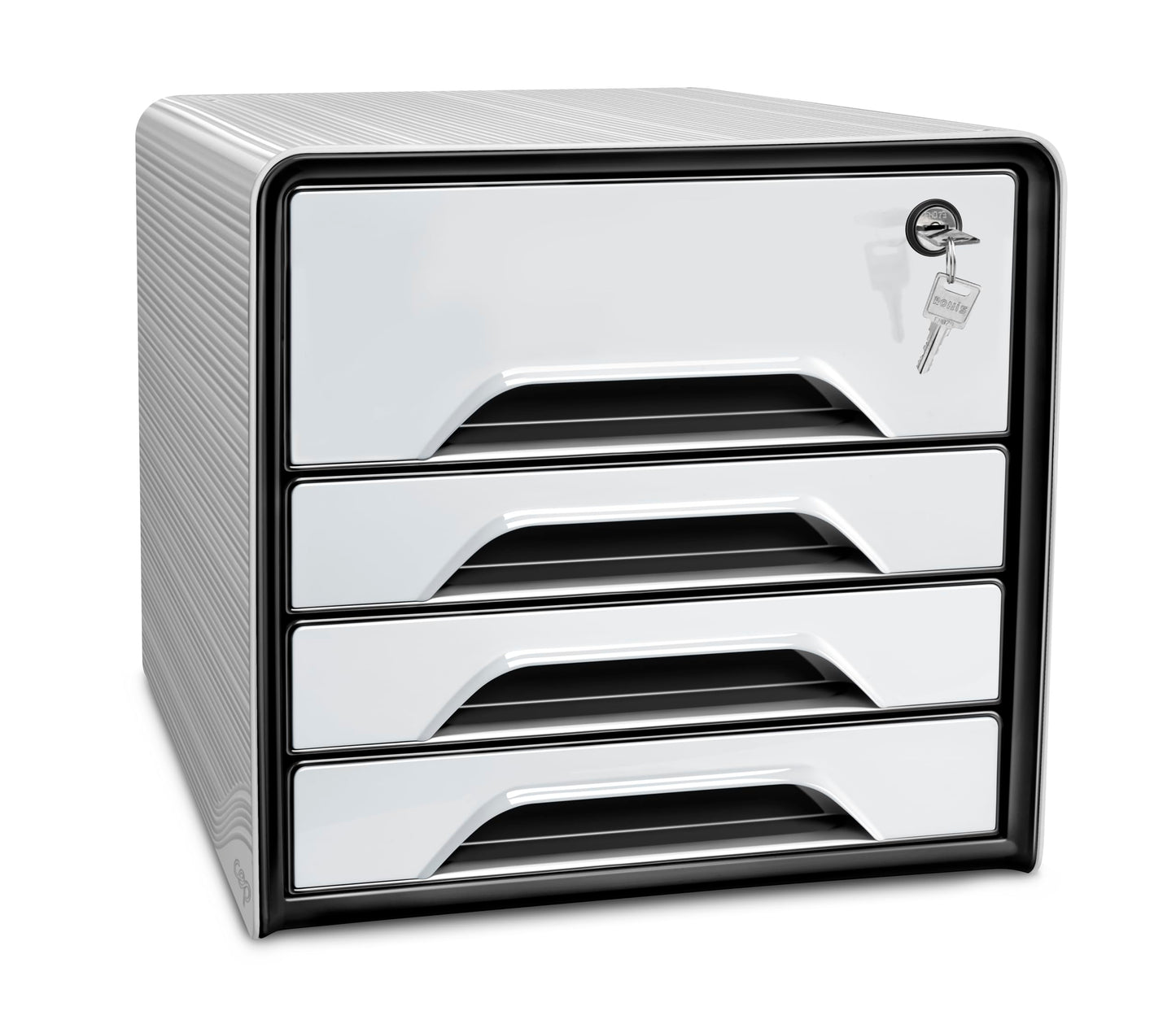 CEP Smoove Riviera 5 Drawer Filing Unit Organiser - Water Green/Storm Grey