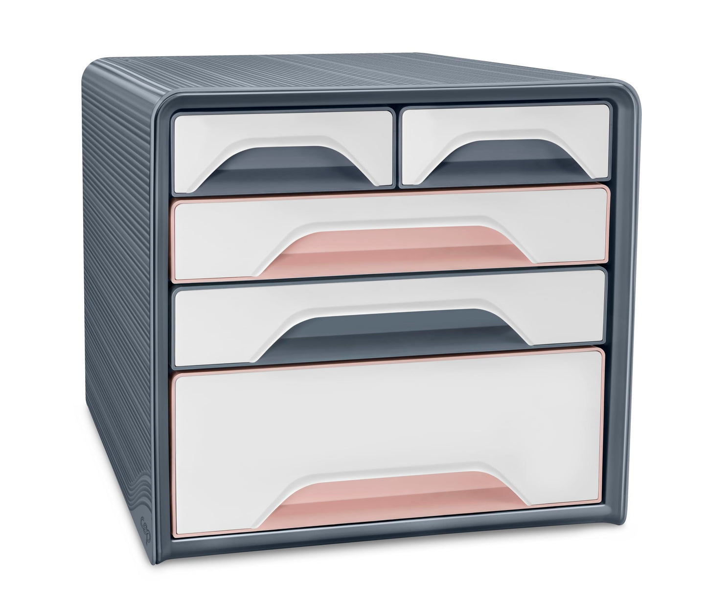 CEP Smoove Riviera 5 Drawer Filing Unit Organiser - Water Green/Storm Grey