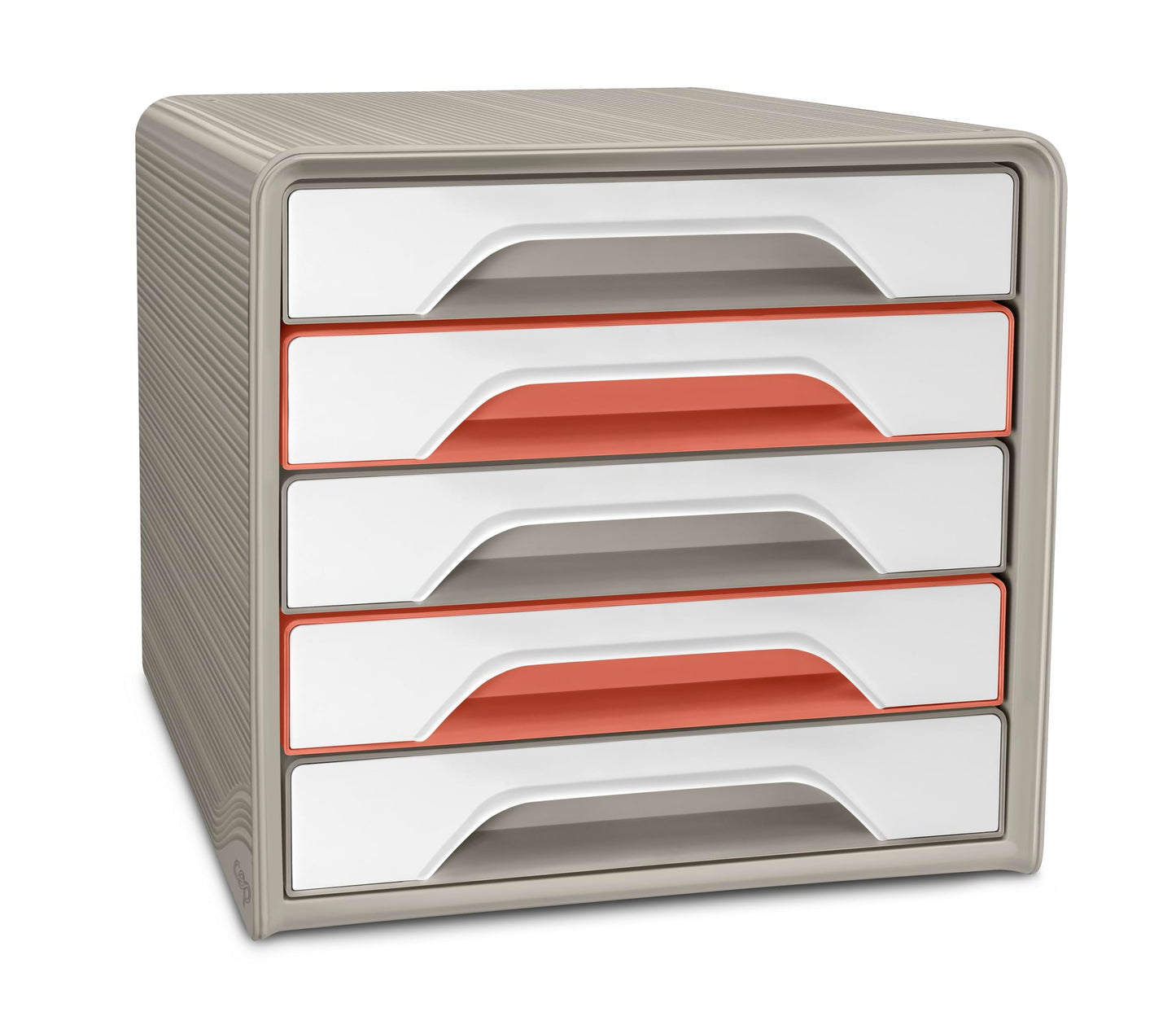 CEP Smoove Riviera 5 Drawer Filing Unit Organiser - Water Green/Storm Grey