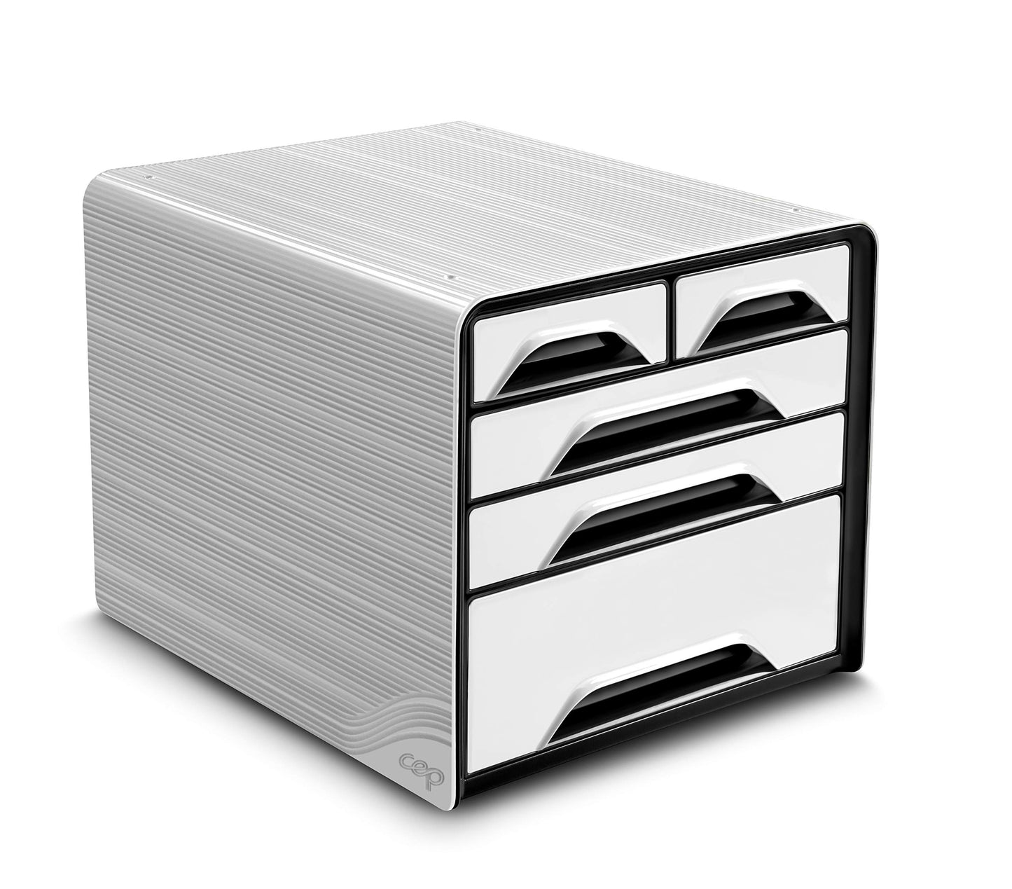 CEP Smoove Riviera 5 Drawer Filing Unit Organiser - Water Green/Storm Grey