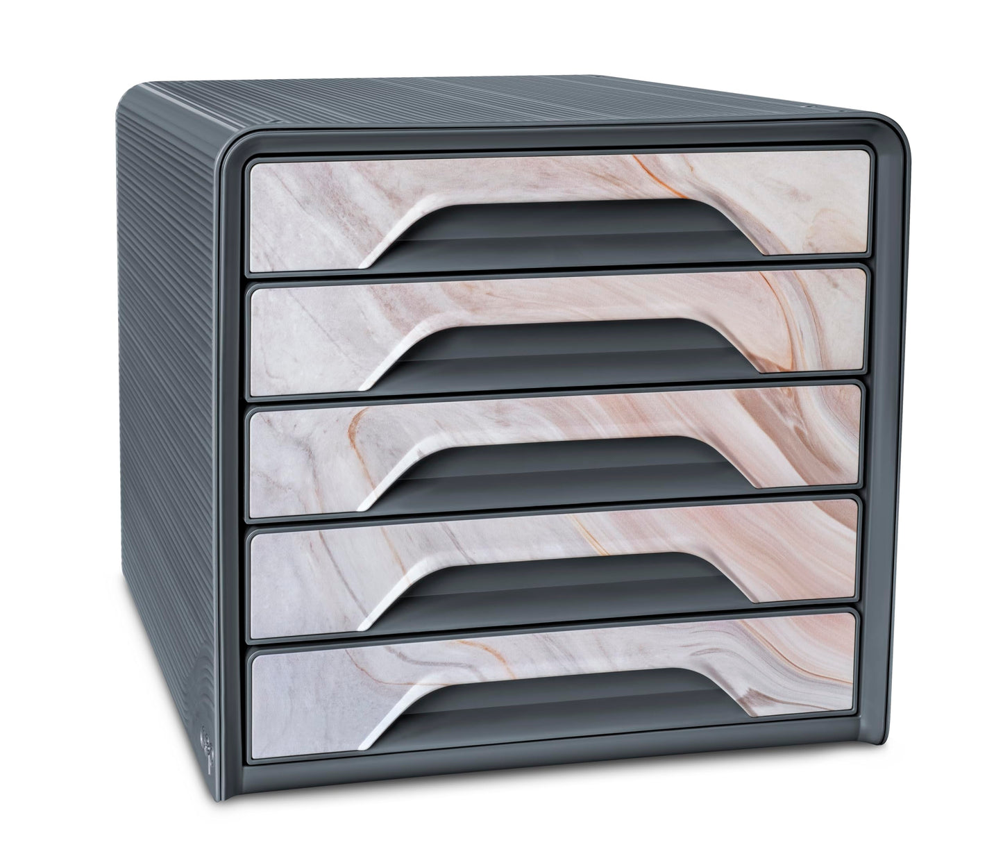 CEP Smoove Riviera 5 Drawer Filing Unit Organiser - Water Green/Storm Grey