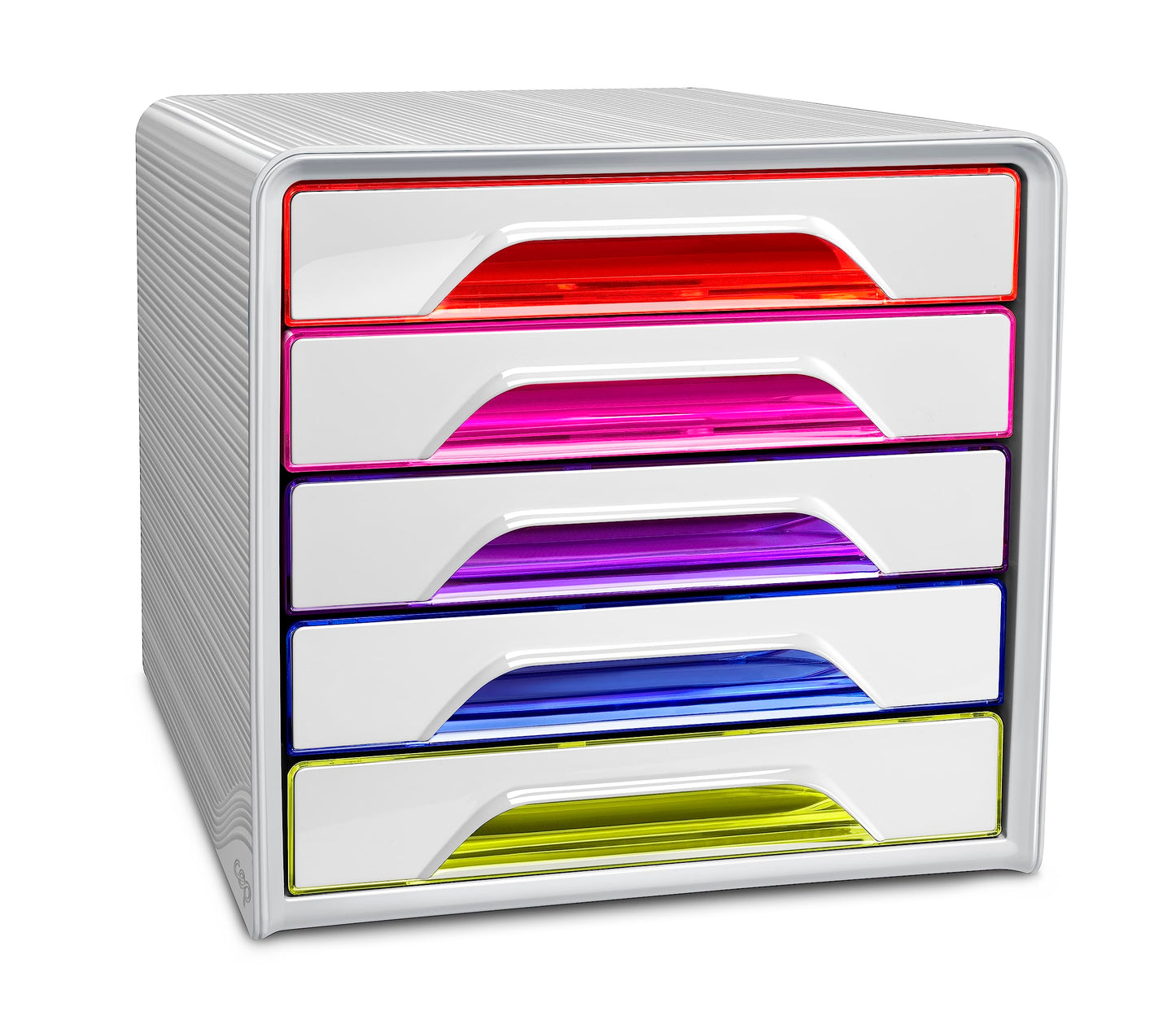 CEP Smoove Riviera 5 Drawer Filing Unit Organiser - Water Green/Storm Grey