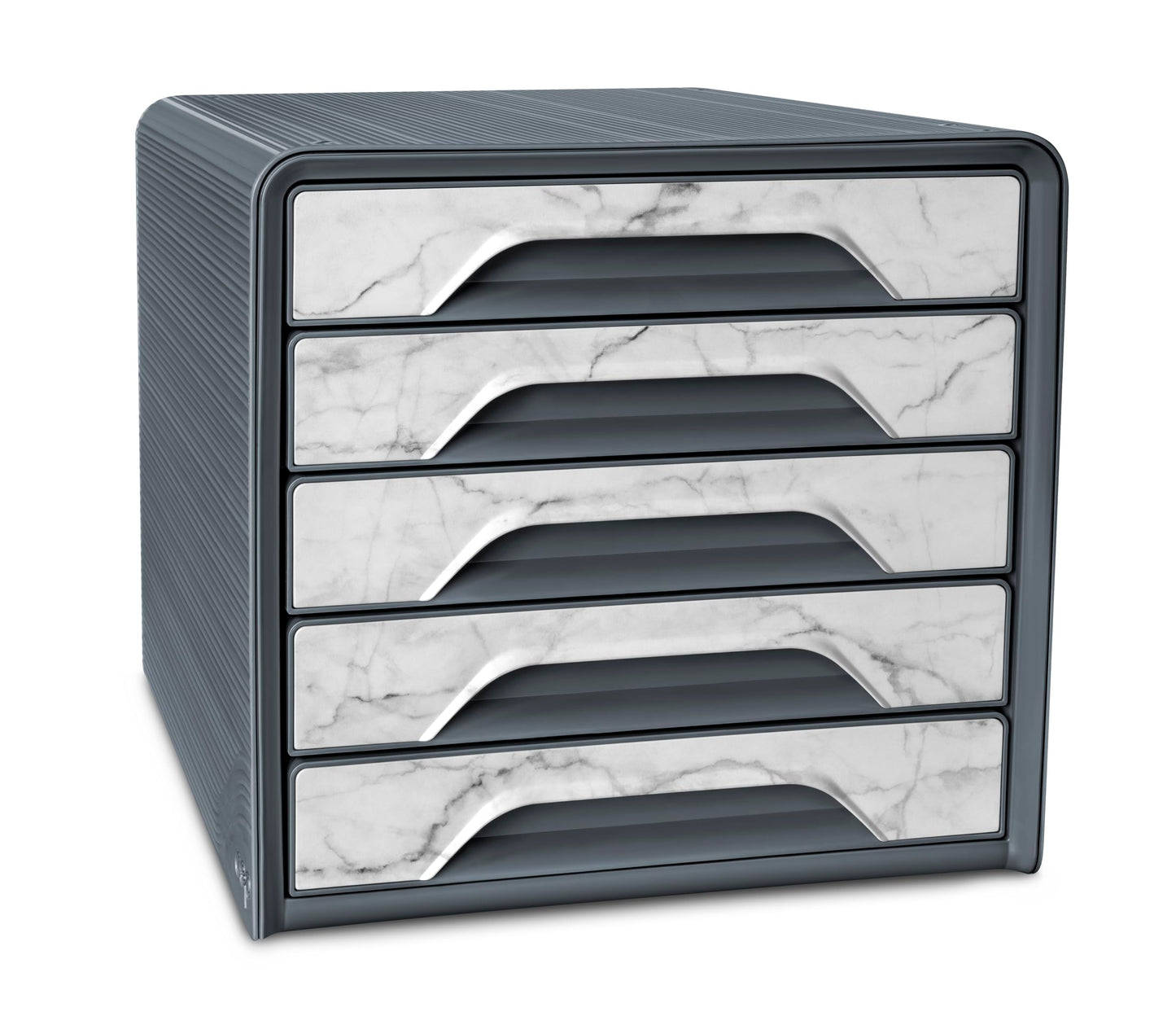 CEP Smoove Riviera 5 Drawer Filing Unit Organiser - Water Green/Storm Grey